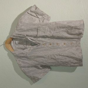 Madewell Eyelet Piedmont Camp shirt, M,